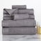 Hastings Home Hastings Home Ribbed 100 Percent Cotton 10 Piece Towel Set - Silver 538243LUM - alternate 1